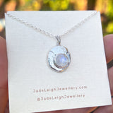 Moonstone rustic mini pendant