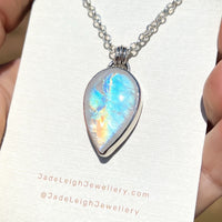 Moonstone and mountains Night Court pendant