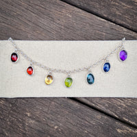 Chakra rainbow charm necklace