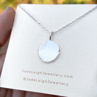 Molten silver rustic mini pendant