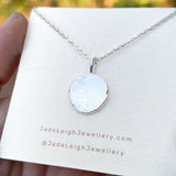 Molten silver rustic mini pendant