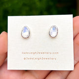 Moonstone stud earrings