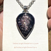Iolite and mountains Night Court pendant