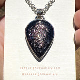 Iolite and mountains Night Court pendant