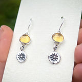 Citrine charm earrings