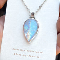 Moonstone and mountains Night Court pendant