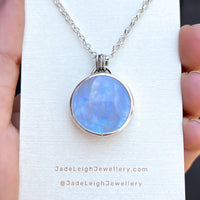 Moonstone and mountains Night Court pendant
