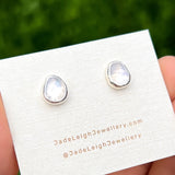 Moonstone stud earrings