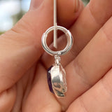 Amethyst huggie hoop earrings