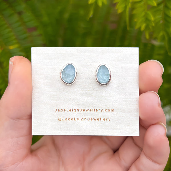 Aquamarine stud earrings