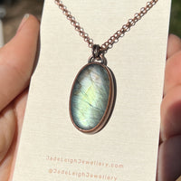 Whale totem spirit animal necklace, labradorite and copper