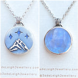 Moonstone and mountains Night Court pendant