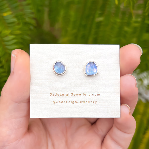 Moonstone stud earrings