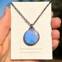 Copper moonstone reversible pendant