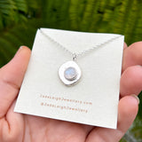 Moonstone rustic mini pendant