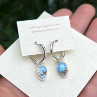 Larimar hoop earrings