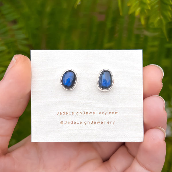 Labradorite stud earrings