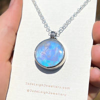 Moonstone and mountains Night Court pendant