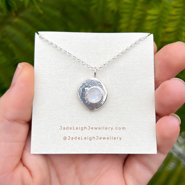 Moonstone rustic mini pendant