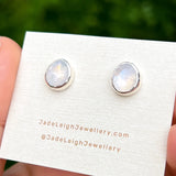 Moonstone stud earrings