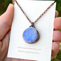 Copper moonstone reversible pendant