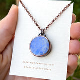 Copper moonstone reversible pendant