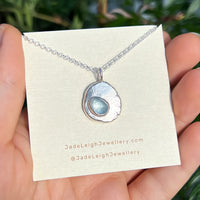 Aquamarine rustic mini pendant