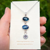 Kyanite star charm necklace