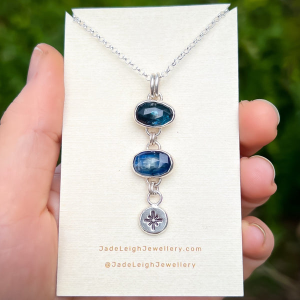Kyanite star charm necklace