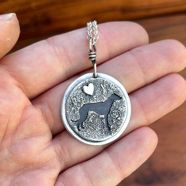 Sterling silver cheap dog pendants