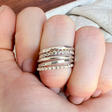 Stacking ring set of 5, sterling silver
